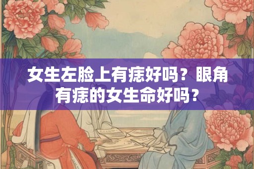 女生左脸上有痣好吗？眼角有痣的女生命好吗？