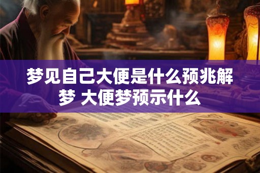 梦见自己大便是什么预兆解梦 大便梦预示什么 梦见自己大便是什么预兆解梦 大便梦预示什么