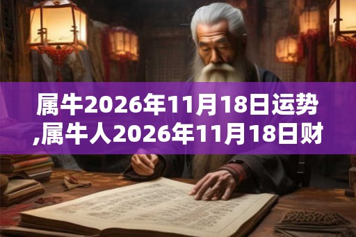属牛2026年11月18日运势,属牛人2026年11月18日财运,生肖牛2026年11月18日运势