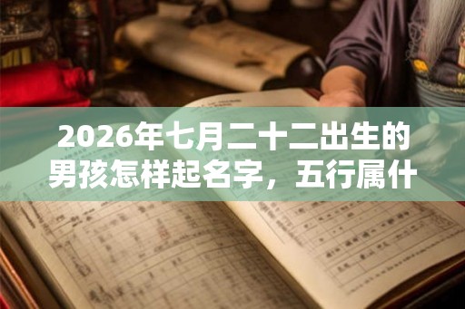 2026年七月二十二出生的男孩怎样起名字,五行属什么 2026年七月二十二出生的男孩怎样起名字,五行属什么