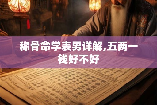 称骨命学表男详解,五两一钱好不好