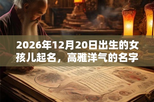 2026年12月20日出生的女孩儿起名，高雅洋气的名字精选