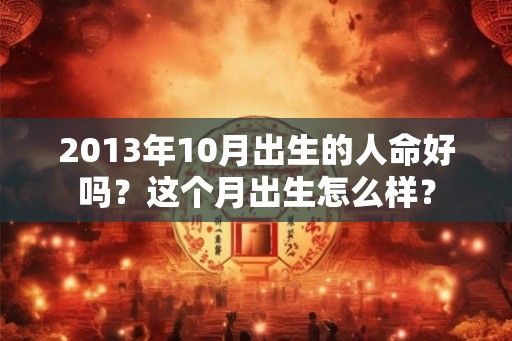 2013年10月出生的人命好吗？这个月出生怎么样？