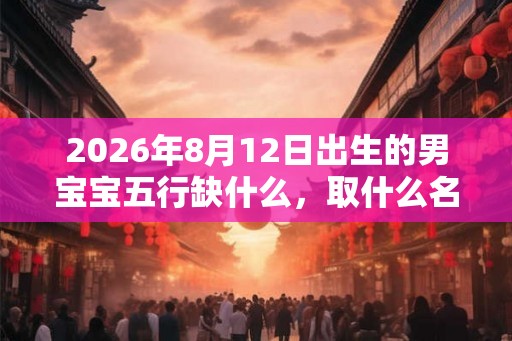 2026年8月12日出生的男宝宝五行缺什么，取什么名字好？