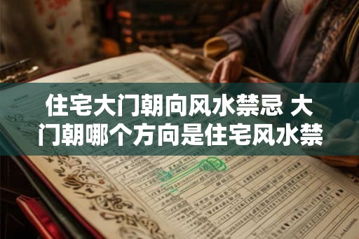 住宅大门朝向风水禁忌 大门朝哪个方向是住宅风水禁忌