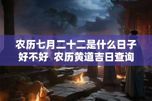 农历七月二十二是什么日子好不好  农历黄道吉日查询