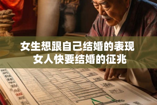 女生想跟自己结婚的表现 女人快要结婚的征兆 女生想跟自己结婚的表现 女人快要结婚的征兆