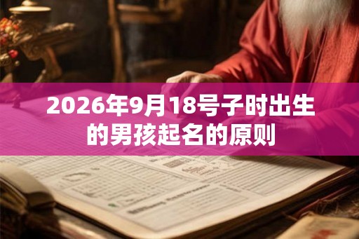 2026年9月18号子时出生的男孩起名的原则