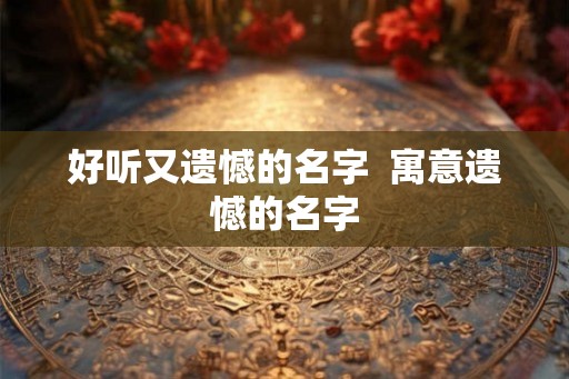 好听又遗憾的名字  寓意遗憾的名字