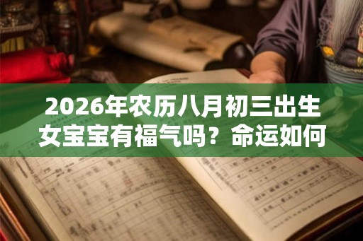 2026年农历八月初三出生女宝宝有福气吗?命运如何? 2026年农历八月初三出生女宝宝有福气吗?命运如何?