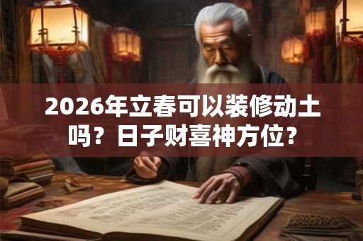 2026年立春可以装修动土吗？日子财喜神方位？