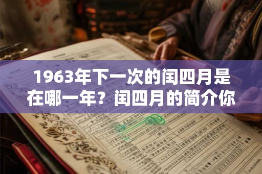 1963年下一次的闰四月是在哪一年？闰四月的简介你知道吗？
