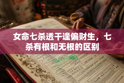 女命七杀透干逢偏财生，七杀有根和无根的区别