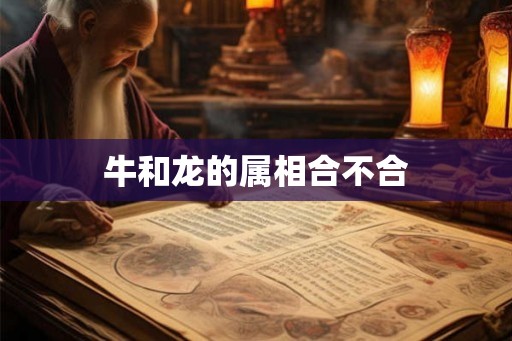 牛和龙的属相合不合