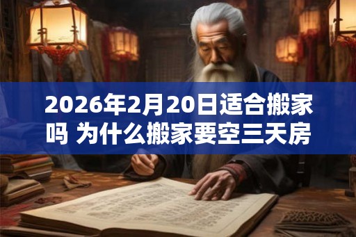 2026年2月20日适合搬家吗 为什么搬家要空三天房