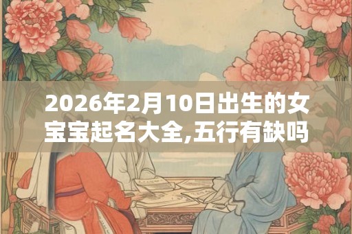 2026年2月10日出生的女宝宝起名大全,五行有缺吗？