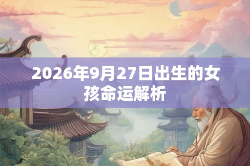 2026年9月27日出生的女孩命运解析
