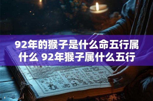 92年的猴子是什么命五行属什么 92年猴子属什么五行命