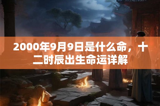 2000年9月9日是什么命，十二时辰出生命运详解
