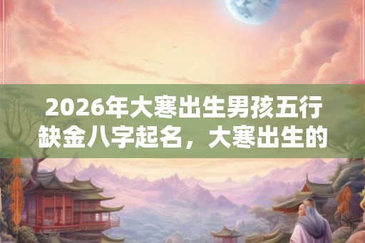 2026年大寒出生男孩五行缺金八字起名，大寒出生的性格和命运解析