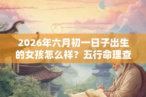2026年六月初一日子出生的女孩怎么样？五行命理查询
