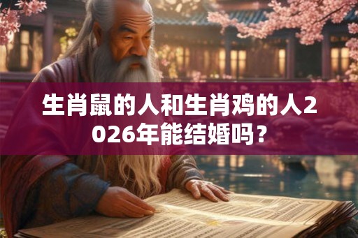 生肖鼠的人和生肖鸡的人2026年能结婚吗? 生肖鼠的人和生肖鸡的人2026年能结婚吗?