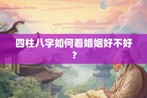 四柱八字如何看婚姻好不好？