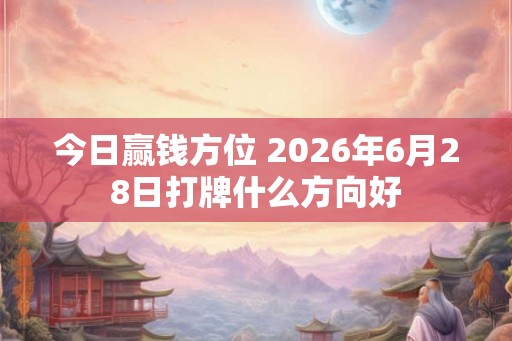 今日赢钱方位 2026年6月28日打牌什么方向好