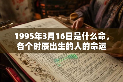 1995年3月16日是什么命，各个时辰出生的人的命运