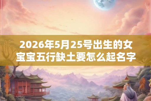 2026年5月25号出生的女宝宝五行缺土要怎么起名字