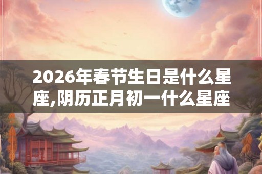 2026年春节生日是什么星座,阴历正月初一什么星座