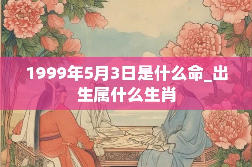 1999年5月3日是什么命_出生属什么生肖