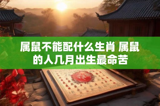 属鼠不能配什么生肖 属鼠的人几月出生最命苦