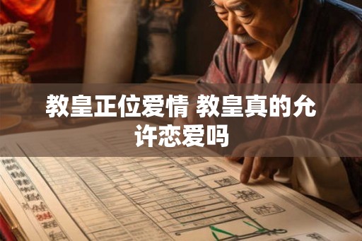 教皇正位爱情 教皇真的允许恋爱吗 教皇正位爱情 教皇真的允许恋爱吗