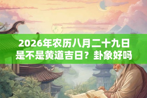2026年农历八月二十九日是不是黄道吉日？卦象好吗？