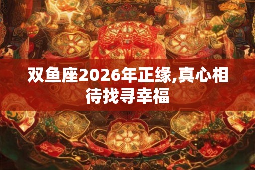 双鱼座2026年正缘,真心相待找寻幸福