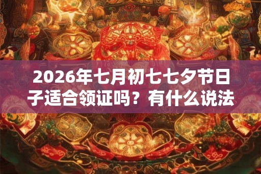 2026年七月初七七夕节日子适合领证吗？有什么说法？