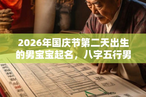 2026年国庆节第二天出生的男宝宝起名，八字五行男孩取名字大全