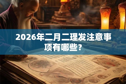 2026年二月二理发注意事项有哪些？