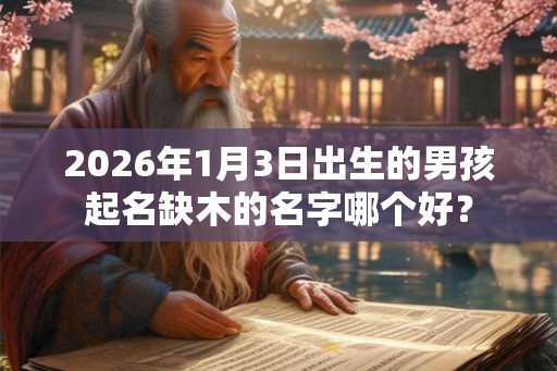 2026年1月3日出生的男孩起名缺木的名字哪个好？