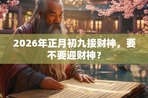 2026年正月初九接财神，要不要迎财神？