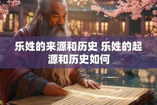 乐姓的来源和历史 乐姓的起源和历史如何