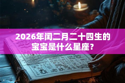 2026年闰二月二十四生的宝宝是什么星座? 2026年闰二月二十四生的宝宝是什么星座?