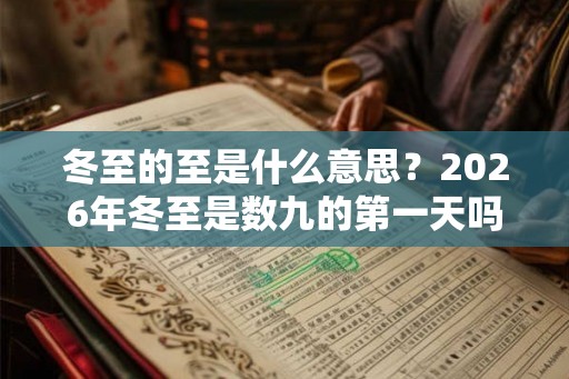 冬至的至是什么意思?2026年冬至是数九的第一天吗? 冬至的至是什么意思?2026年冬至是数九的第一天吗?