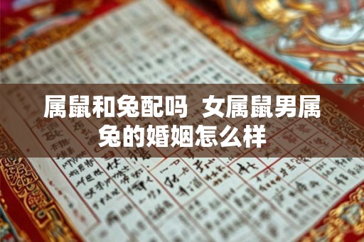 属鼠和兔配吗  女属鼠男属兔的婚姻怎么样