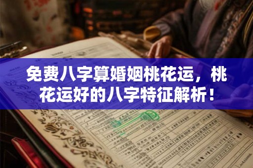 免费八字算婚姻桃花运，桃花运好的八字特征解析！