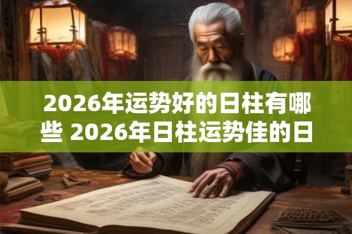2026年运势好的日柱有哪些 2026年日柱运势佳的日期有哪些 2026年运势好的日柱有哪些 2026年日柱运势佳的日期有哪些