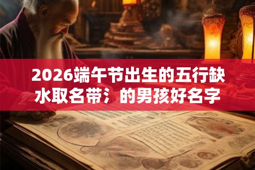 2026端午节出生的五行缺水取名带氵的男孩好名字