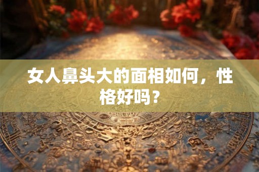 女人鼻头大的面相如何，性格好吗？