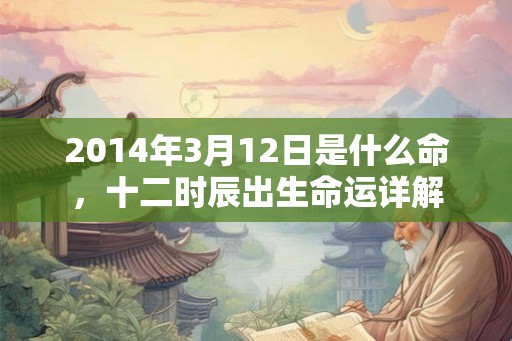 2014年3月12日是什么命,十二时辰出生命运详解 2014年3月12日是什么命,十二时辰出生命运详解